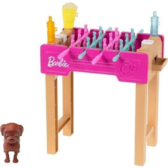 Barbie Foosball Table with Pet Mini Playset NEW - Picture 2 of 5